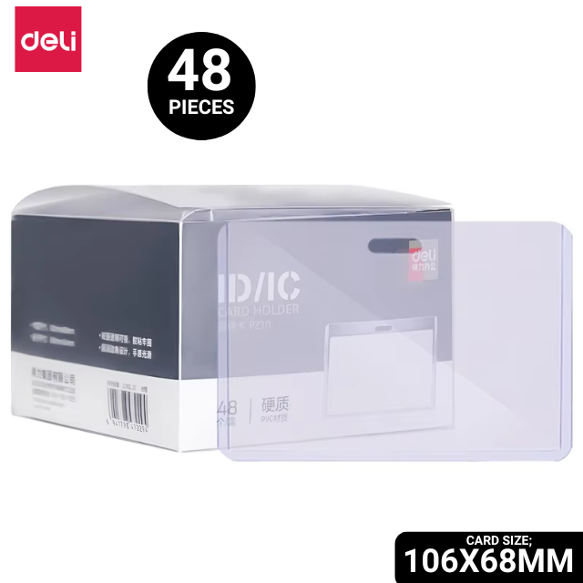 Deli ID/IC Exhibition Card 106x68mm Transparent 48pcs