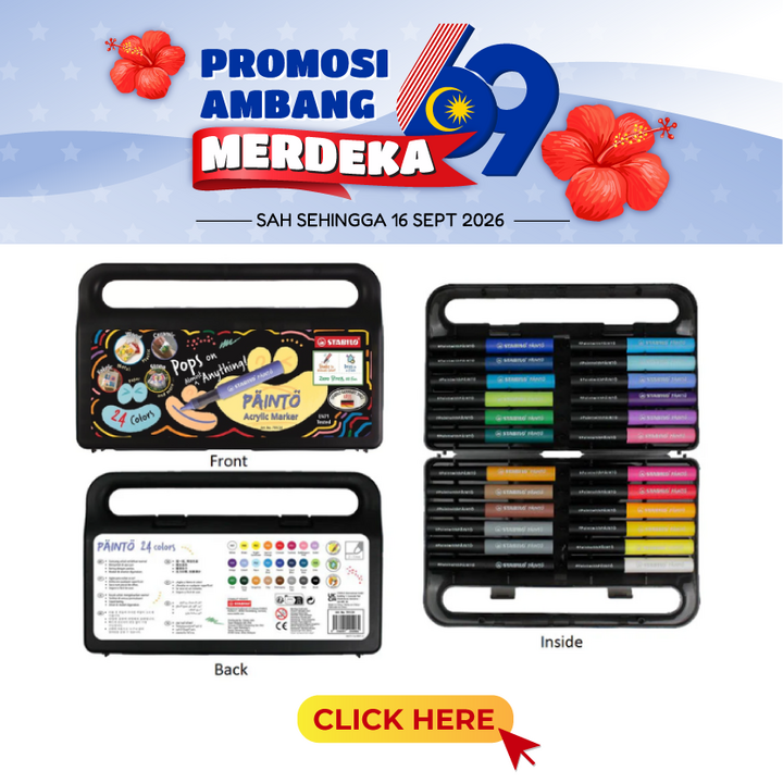 Merdeka@Stabilo Painto Acrylic Marker 791/48 48's