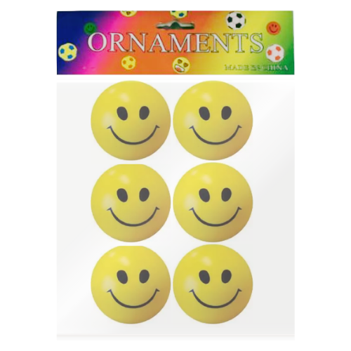 Smiley 6.3cm Ball 6's