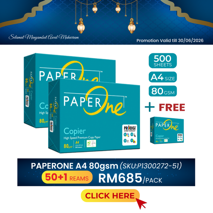 Promo@50reams PaperOne Green Box A4 Paper 80gsm 500's