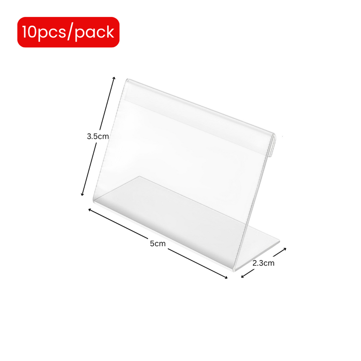 Acrylic Stand L-Shape 35x50mm (10's/pack)