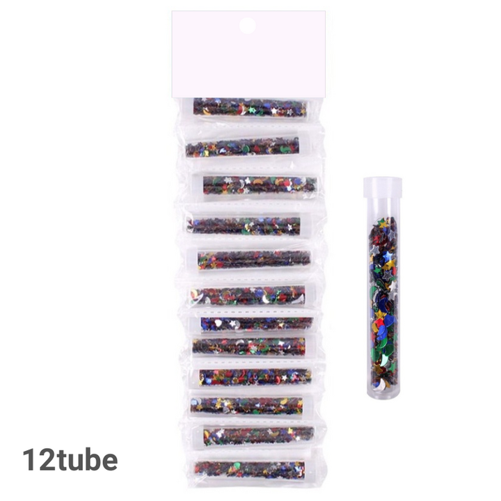 Glitter Colour Foil 12 tubes/pack