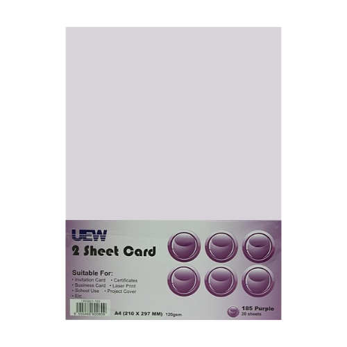 UEW 2 Sheet Card A4 120gsm 20s