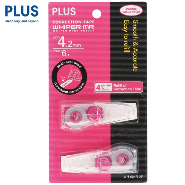 Plus Whiper MR Refill Correction Tape 2's 4.2mm x 6m