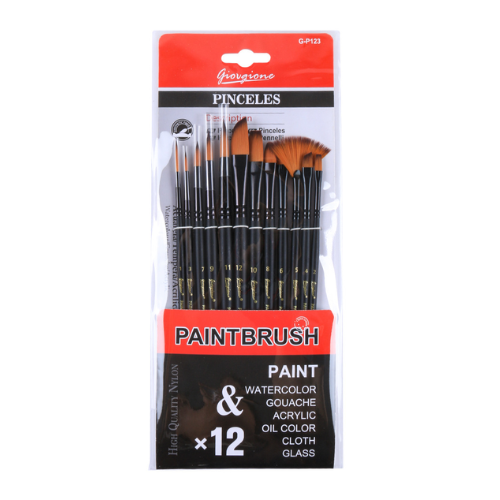 Giorgione Pinceles Multi Shape Art Brush Set 12's