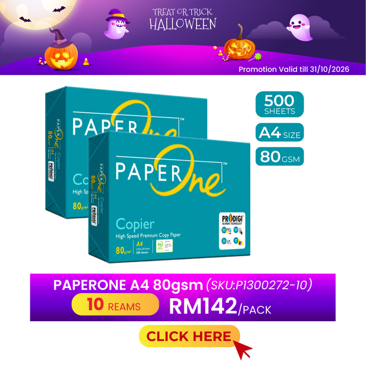 Promo@10reams PaperOne Green Box A4 Paper 80gsm 500's