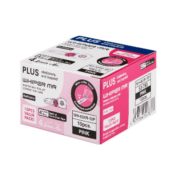 Plus Whisper MR Refill Correction Tape 10's