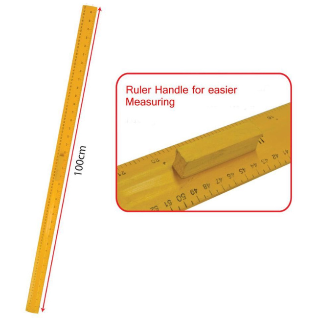 Wooden Ruler 1 Meter for Drawing Board