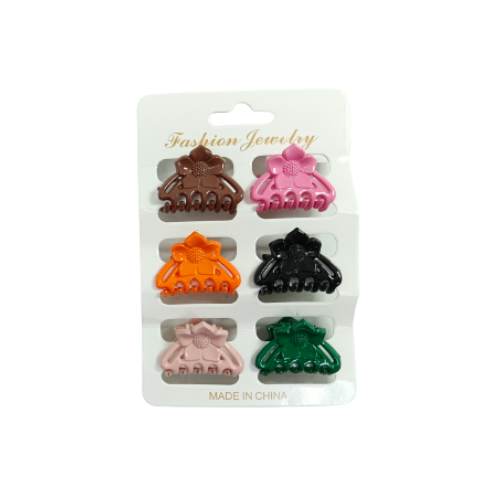 Flower Hair Claw Clip 2.5cm 6's