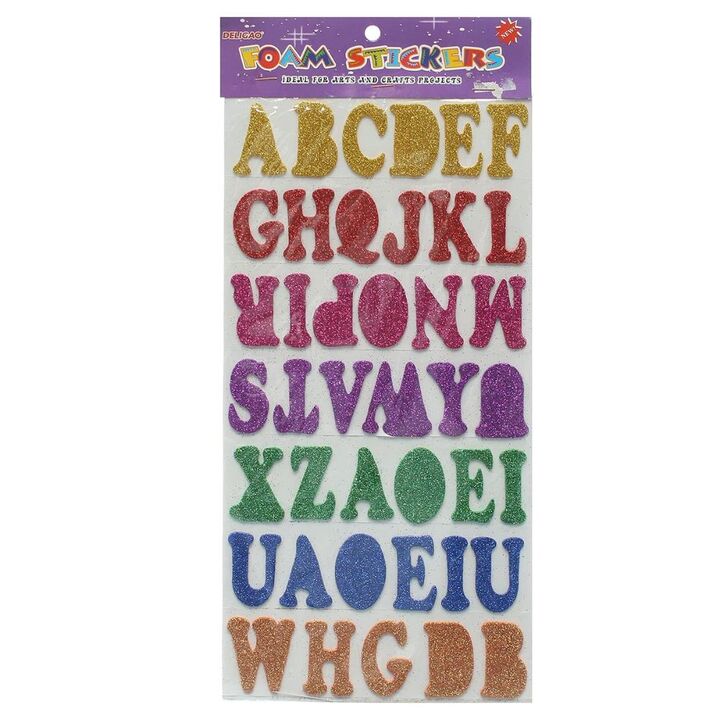 Eva Foam Sticker Alphabet A-Z Gillter 1203/3516