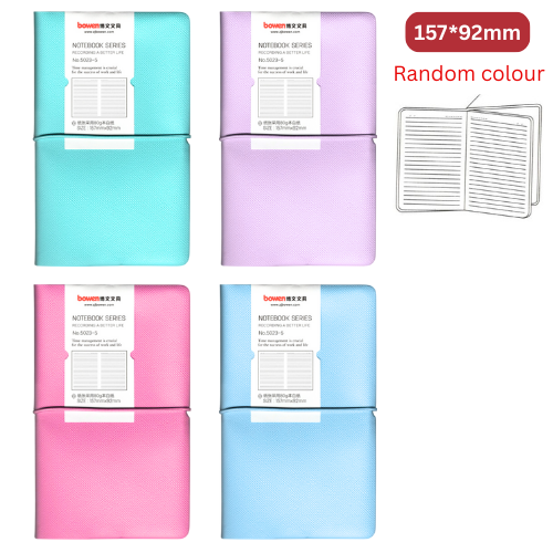 BOWEN Single Lined Notebook 112's 80g 157*92mm 5023-5 Mix Colour