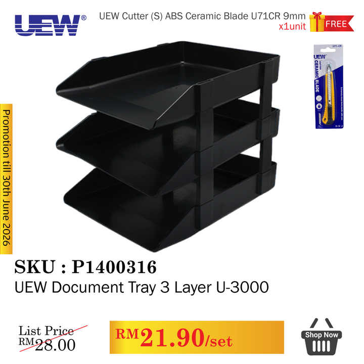 Promo@UEW Document Tray 3 Layer U-3000