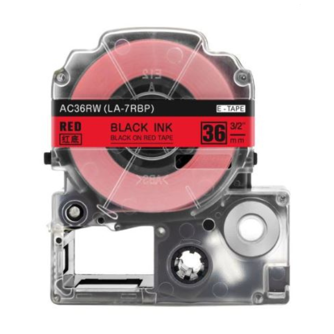 UEW LA-7RBP Black on Red (36mmx8m) Compatible Epson
