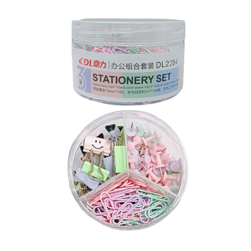 Dingli Paper Clip + Push Pin + Double Side Clip Set
