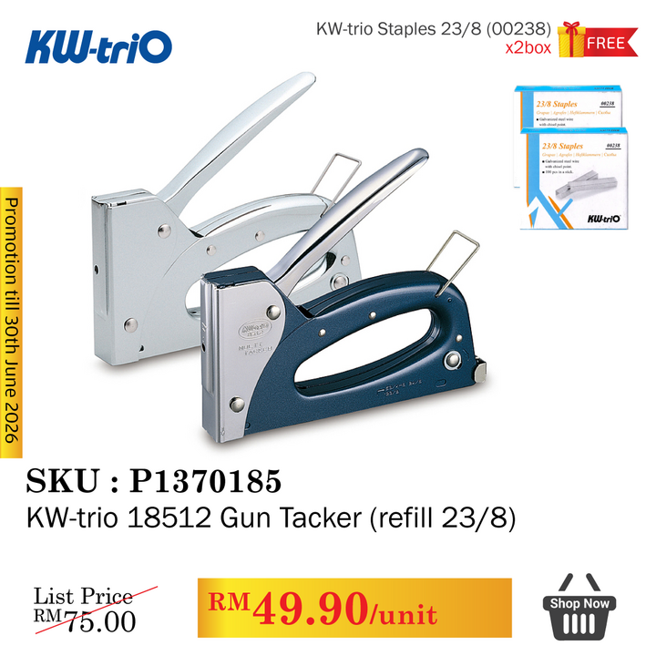 Promo@KW-trio 18512 Gun Tacker (refill 23/8)