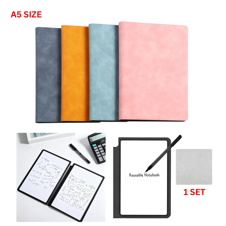 White Board Folder with Marker & Cloth
