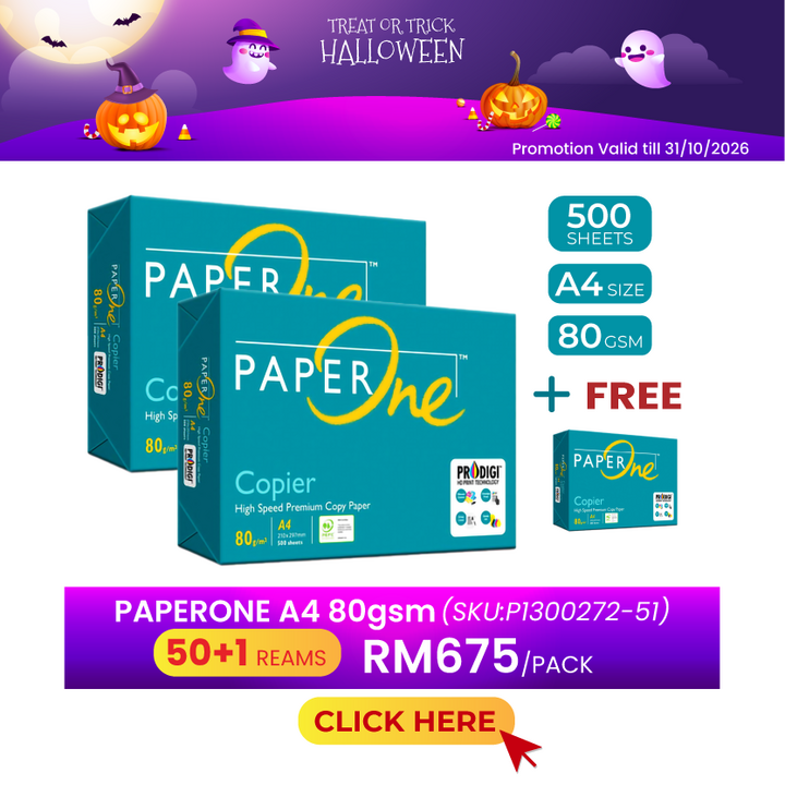 Promo@50reams PaperOne Green Box A4 Paper 80gsm 500's