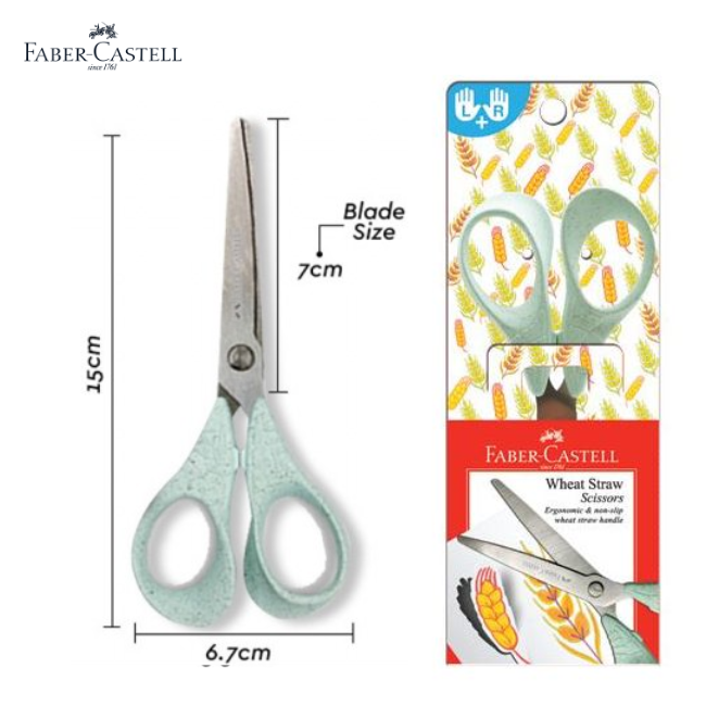 Faber-Castell Wheat Straw Scissors 150mm Left & Right Handed