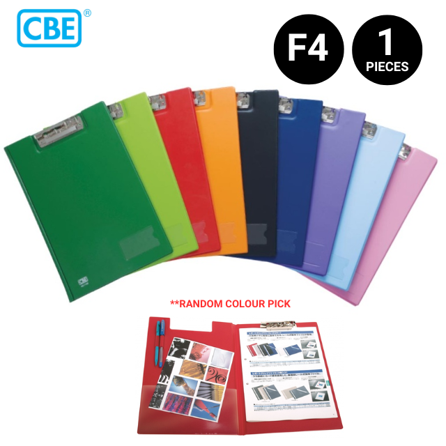 CBE PVC Level Clip Board With Cover F4 1100