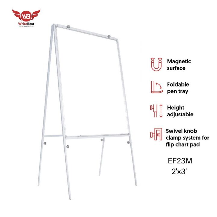Writebest Adjustable Magnetic Economy Flipchart Board