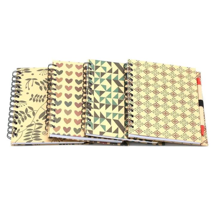 Hard Kraft Cover Wire-O Note Book & Pen