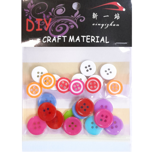 DIY Craft - Plastic Colourful Button 3 in 1