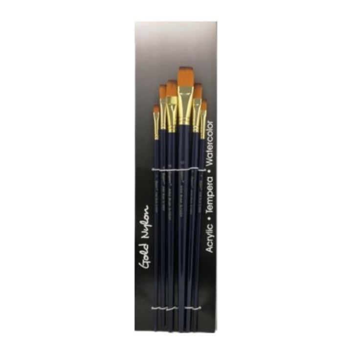 Giorgione Artist Brush Set Flat Shader 6's (Nylon) 2,4,6,8,10,12