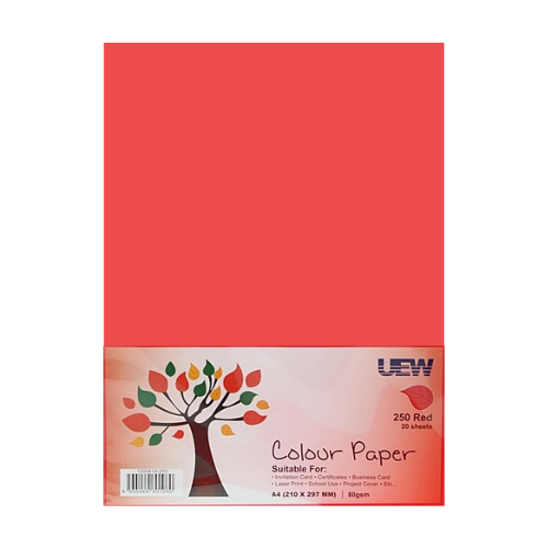 UEW Colour Paper A4 80gsm 20's
