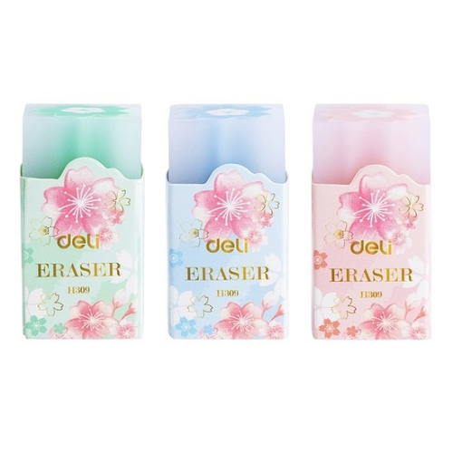 Deli Cherry Blossom Eraser 20x20x38mm