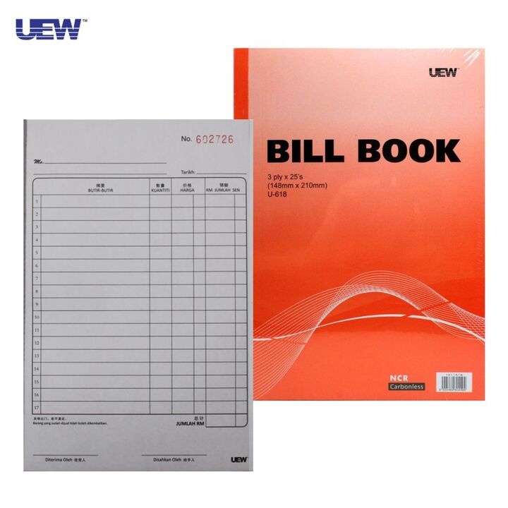 UEW Bill Book NCR 3ply 25's