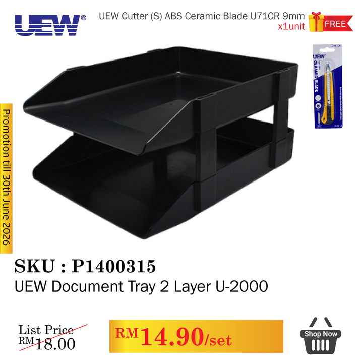 Promo@UEW Document Tray 2 Layer U-2000