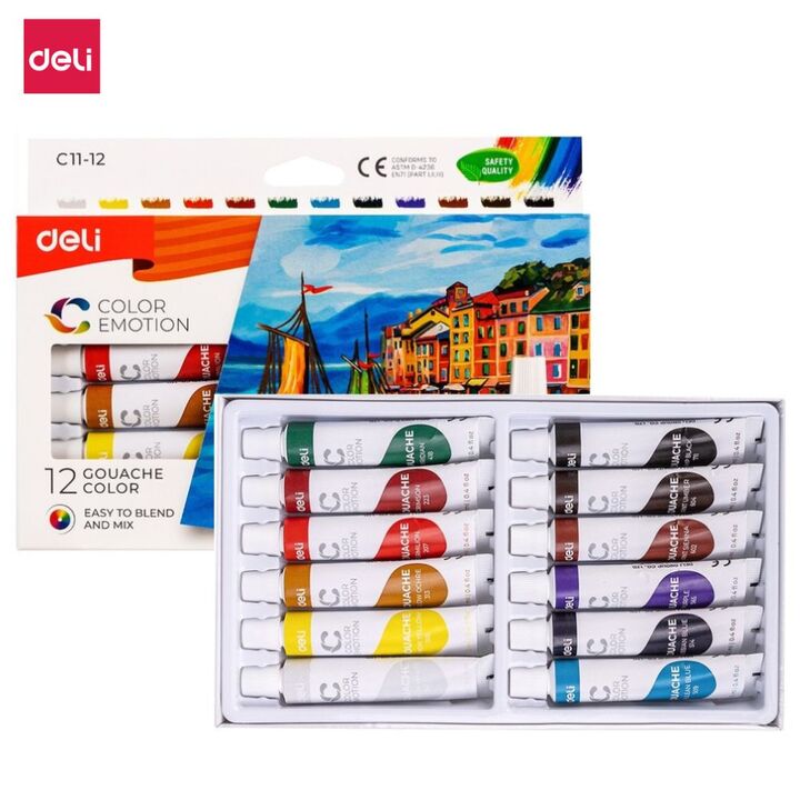 Deli Gouache Colour Paints 12ml/tube