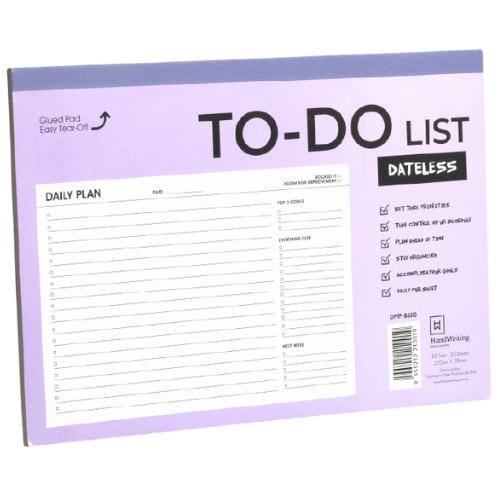 Masterprint A5 Landscape Daily Dateless Planner Pad (Tear Off) - DPTP-B550