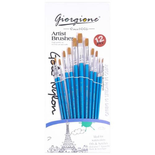 YIPINXUAN Artists Brush Flat Head 12pcs
