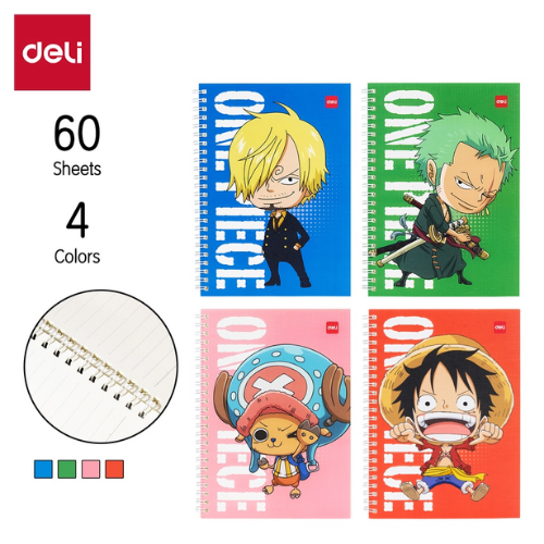 Deli One Piece Spiral Lined Notebook N003 A5 60's 70g