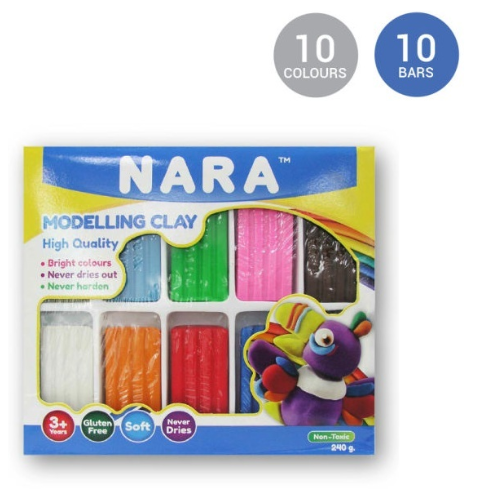 Nara Modelling Clay 10 Colours 240g