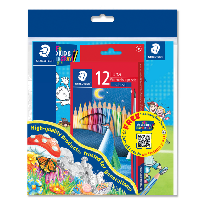 Staedtler Luna Permanent Colour Pencil 24s + Colouring Book 136SET15MY