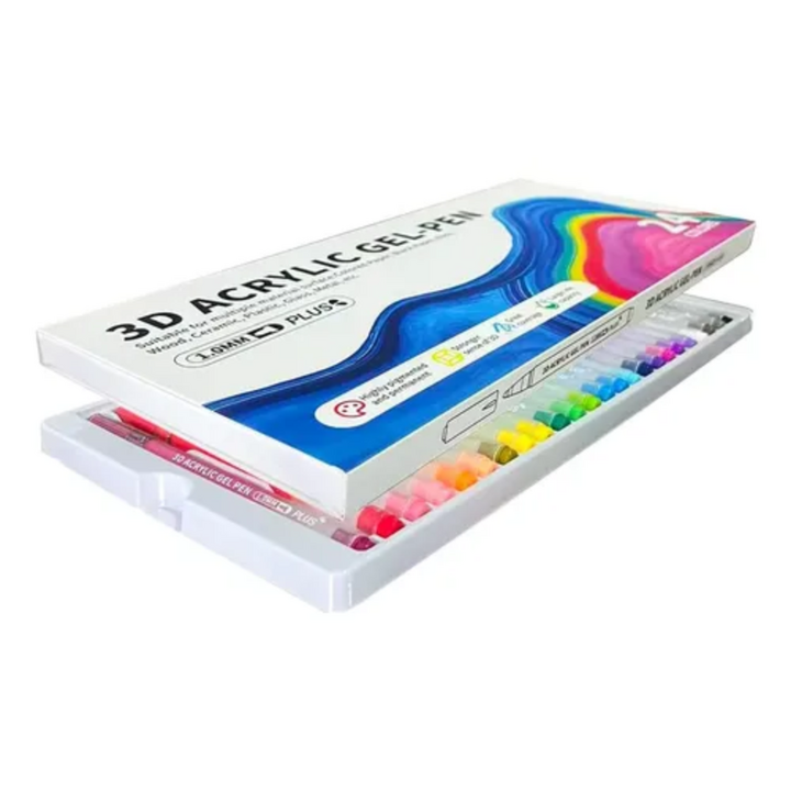 Giorgione 3D Acrylic Gel Pen 1.0mm 24 Colours