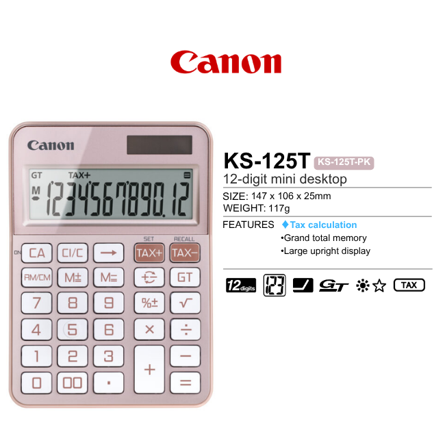 Canon Desktop Calculator KS-125T (12 Digits)
